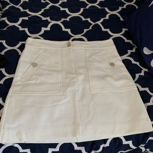 Loft White Skirt